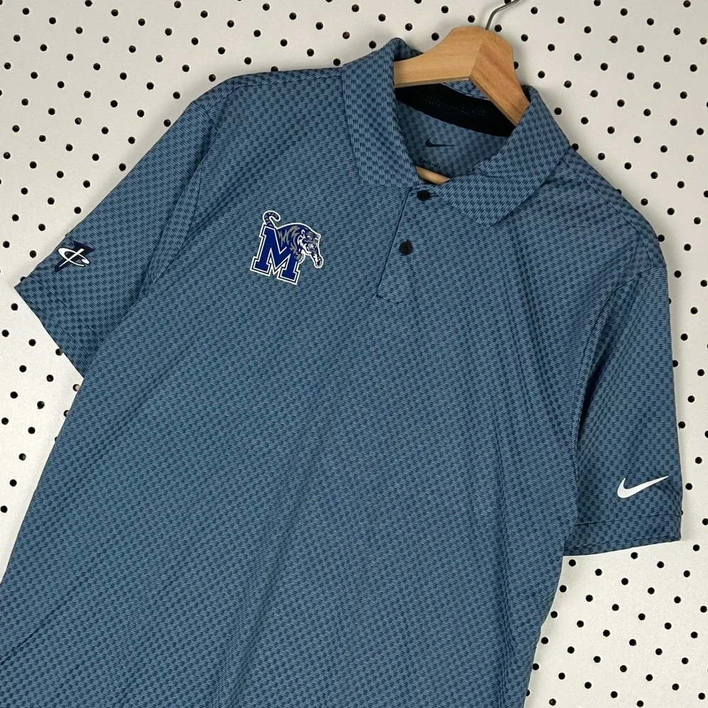 Nike 1 Cent Polo Golf Shirt Men's Medium Blue Penny Hardaway Golf PE Team Issued
